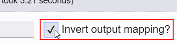 The "Invert Output Mapping" checkbox.