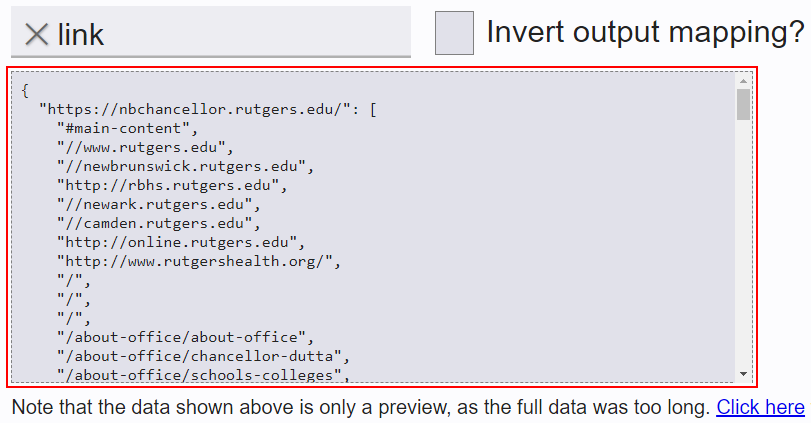 The box containing a preview of the modal's output for the given label.